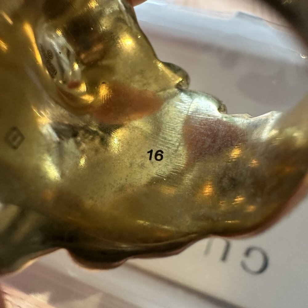 NEW Gucci Lion Ring White Crystal Size 16 IT 7.5 US - Picture 12 of 12